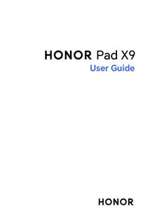 Honor Pad X9 manual. Smartphone Instructions.